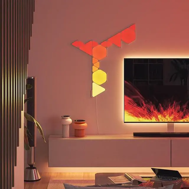 Alt view image 6 of 7 - nanoleaf NL480003TW9P Mini Triangle Light Smarter Kit - 9 Pack