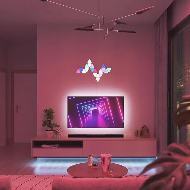 Alt view image 7 of 7 - nanoleaf NL480003TW9P Mini Triangle Light Smarter Kit - 9 Pack