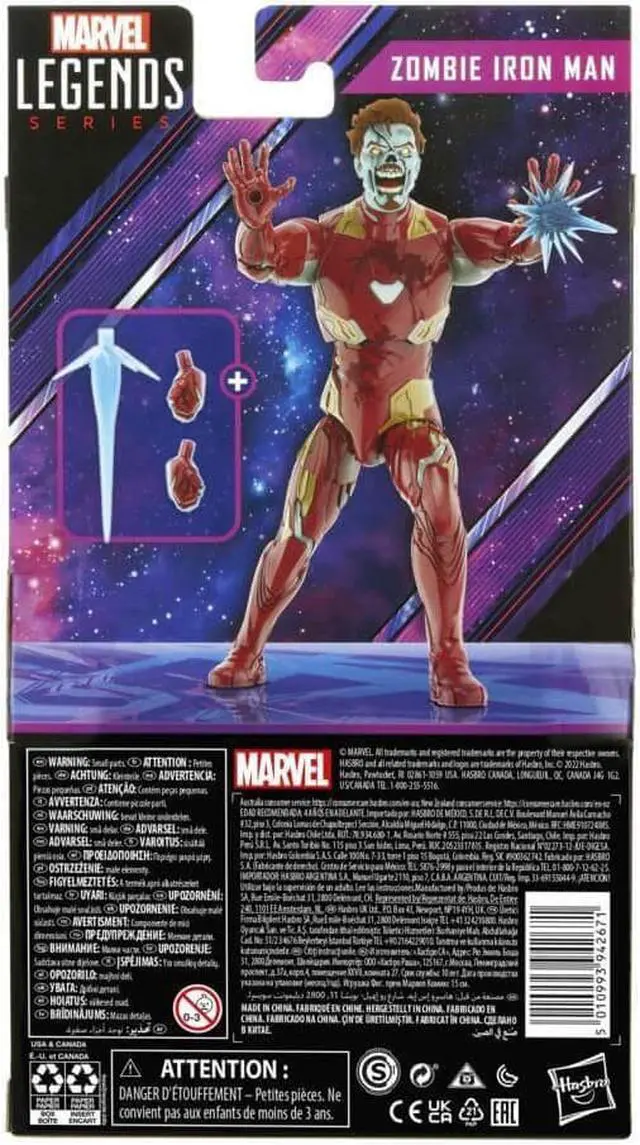 Alt view image 3 of 7 - Hasbro F3700 6 inch Marvel Legends Series Zombie Iron Man Action Figure