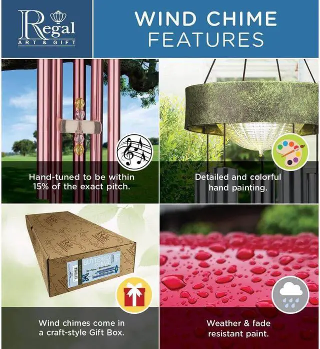Alt view image 4 of 4 - Regal REGL11163 40 inch Patina Breeze Black Wind Chime