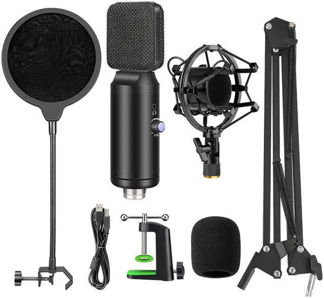 Alt view image 3 of 4 - Technical Pro UM4PKG Professional USB Condenser Microphone Starter Package
