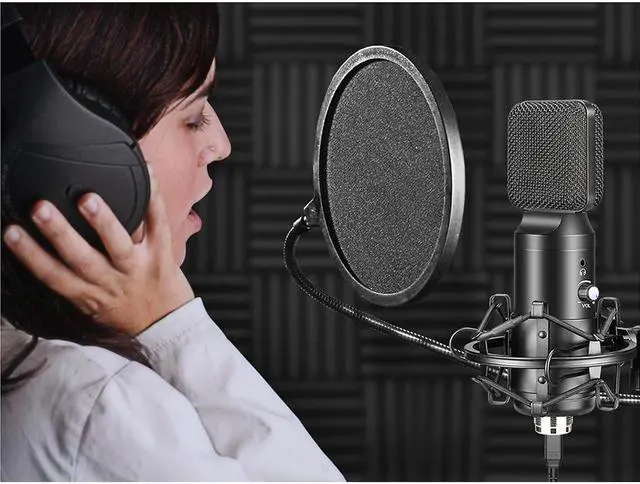 Alt view image 4 of 4 - Technical Pro UM4PKG Professional USB Condenser Microphone Starter Package