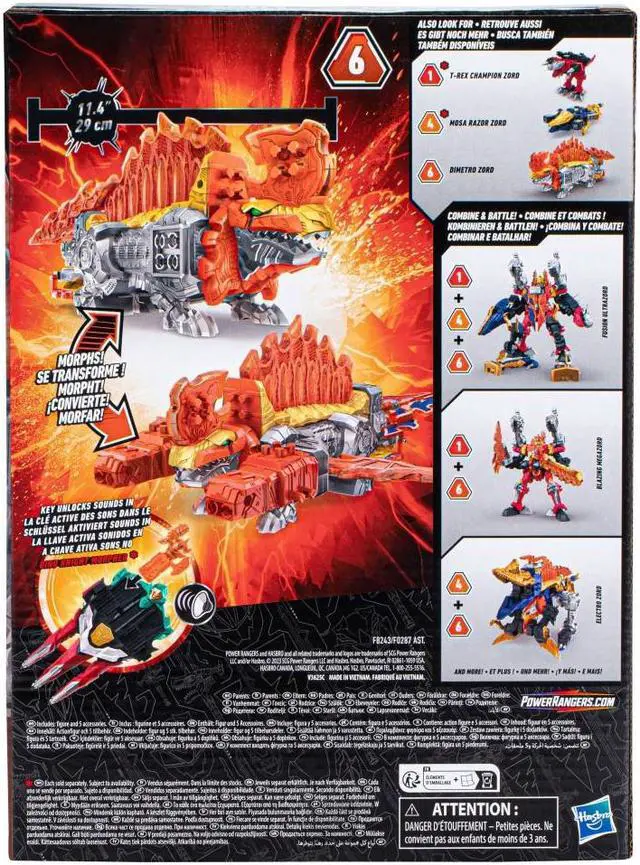 Alt view image 5 of 5 - Hasbro F8243 Power Rangers Dino Fury Dimetro Zord Robot Transforming Action Figure