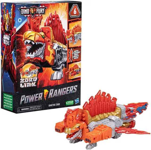 Alt view image 3 of 5 - Hasbro F8243 Power Rangers Dino Fury Dimetro Zord Robot Transforming Action Figure