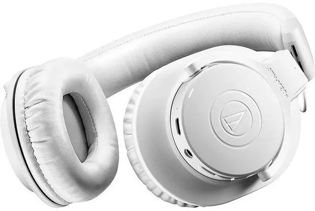 Alt view image 3 of 12 - Audio Technica ATHM20XBTWH Wireless Over-Ear Headphones - White