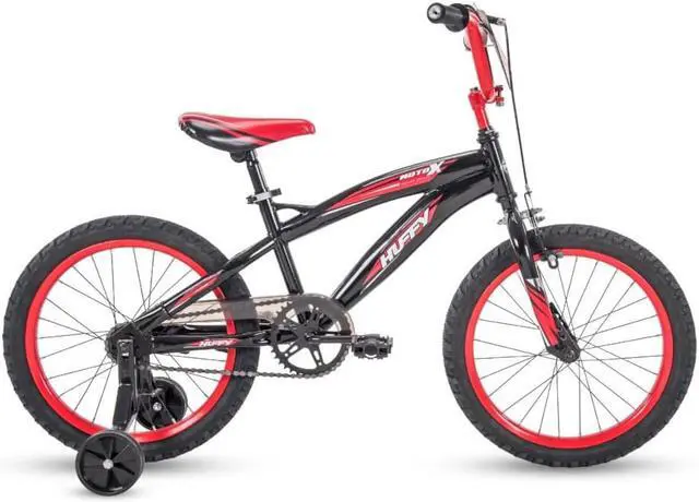 Alt view image 2 of 4 - Huffy 79849 Moto X Kids Bike with Training Wheels - 18 inch - Black