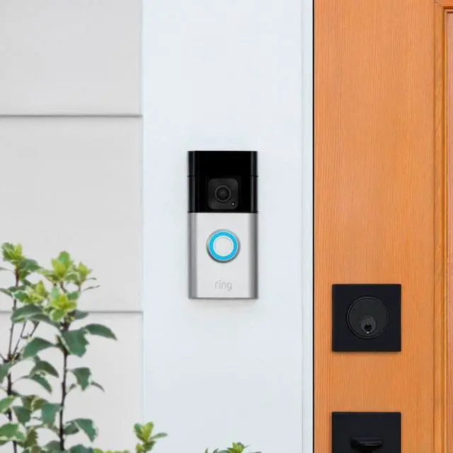 Alt view image 3 of 15 - Ring Battery Doorbell Plus - Video Doorbell Camera - Satin Nickel