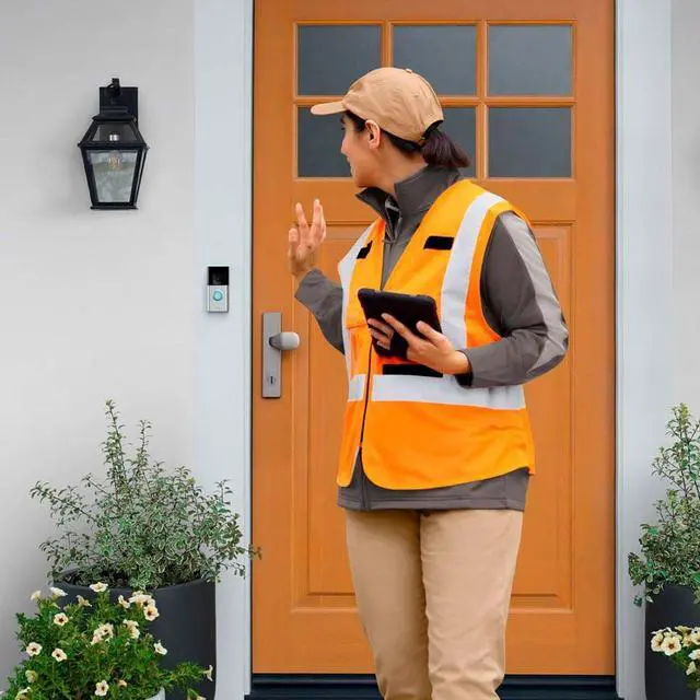 Alt view image 7 of 15 - Ring Battery Doorbell Plus - Video Doorbell Camera - Satin Nickel