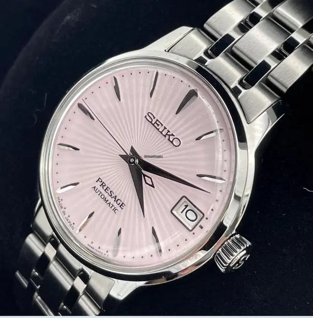 Main image of Seiko Presage Automatic - Ice Pink/Stainless w/ Date Calendar - 33.8mm