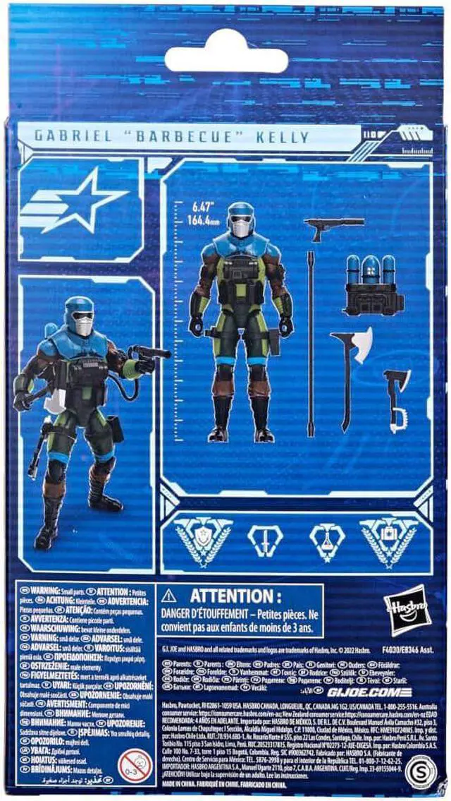 Alt view image 7 of 7 - Hasbro F4030 6 inch G.I. Joe Classified Series Mad Marauders Gabriel  in.;Barbecue in.; Kelly Action Figure