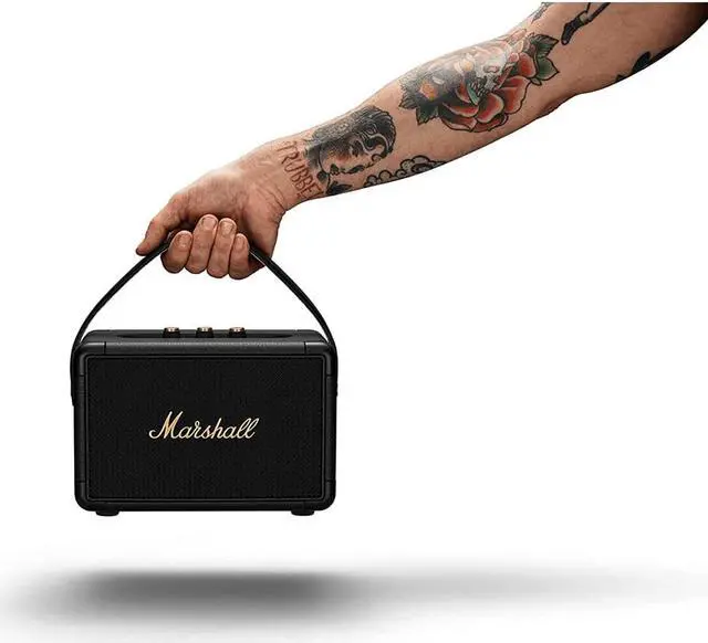 Alt view image 4 of 7 - Marshall Kilburn II Portable Bluetooth Speaker - Black/Brass