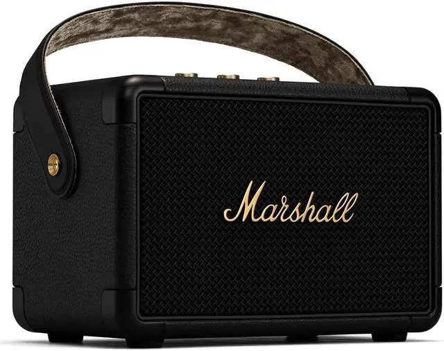 Alt view image 3 of 7 - Marshall Kilburn II Portable Bluetooth Speaker - Black/Brass