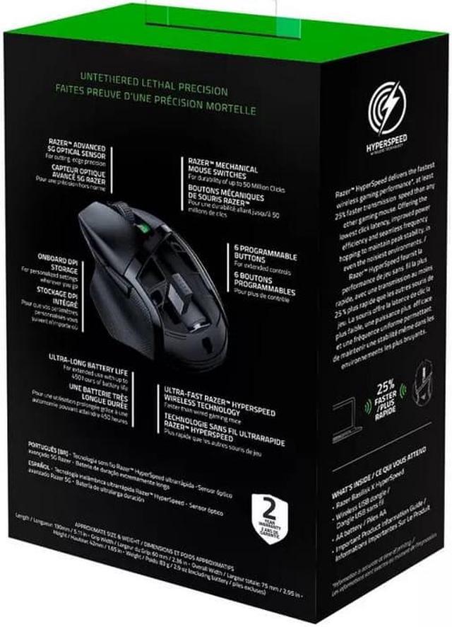 Alt view image 7 of 7 - Razer Basilisk X Hyperspeed Wireless Optical Gaming Mouse