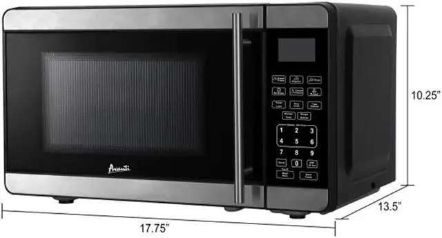 Alt view image 4 of 12 - Avanti 0.7 Cu. Ft. Stainless Steel Countertop Microwave