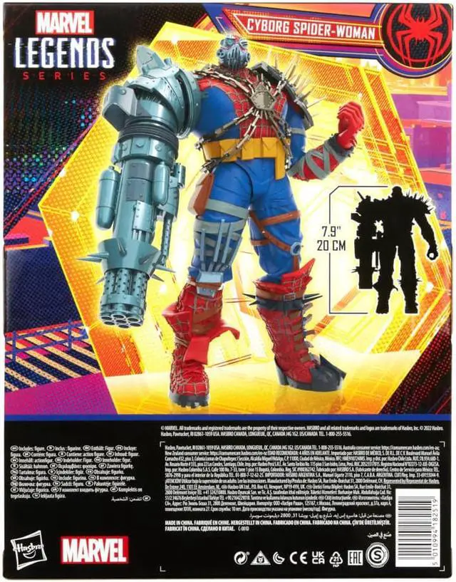 Alt view image 7 of 7 - Hasbro F8062 6 inch Marvel Legends Series Cyborg Spider-Woman Action Figure