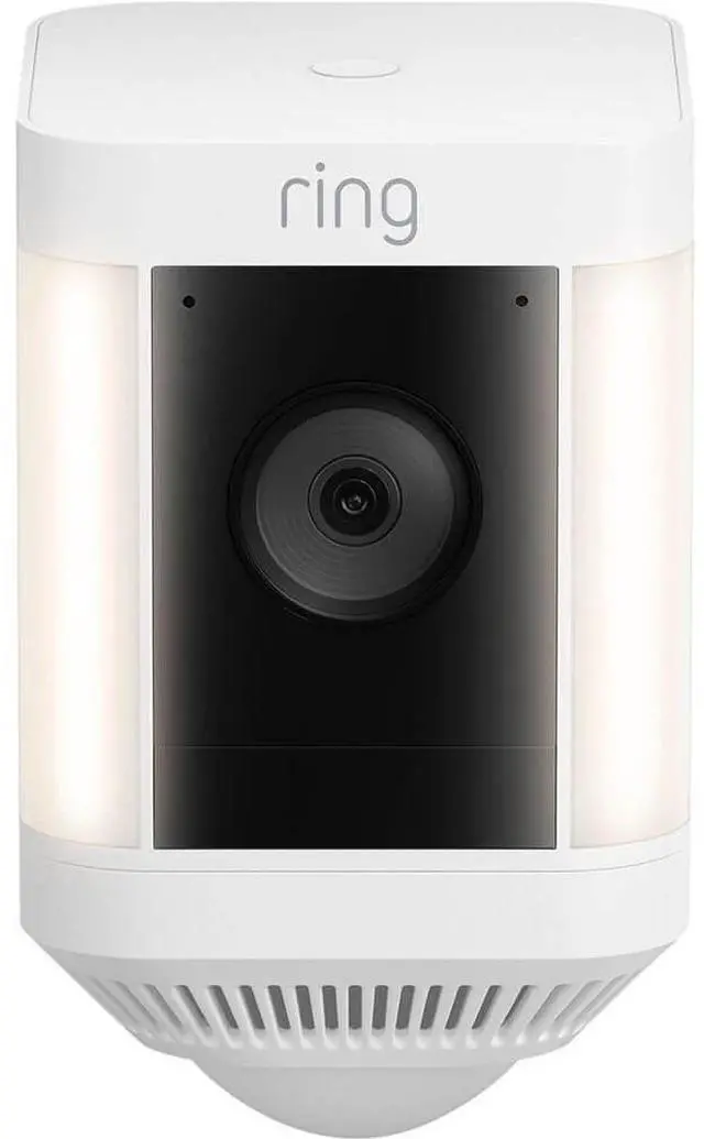 Main image of Ring Spotlight Cam Plus - Battery - Two-Way Talk - Color Night Vision - Security Siren - White - 2022 Release  B09JZ5BG26