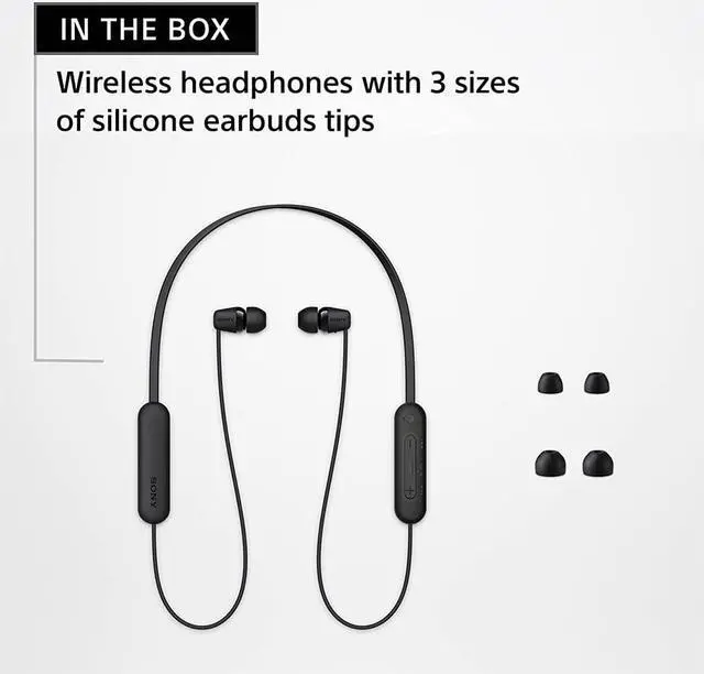 Alt view image 6 of 13 - Sony WI-C100 Wireless In-Ear Headphones - Blue