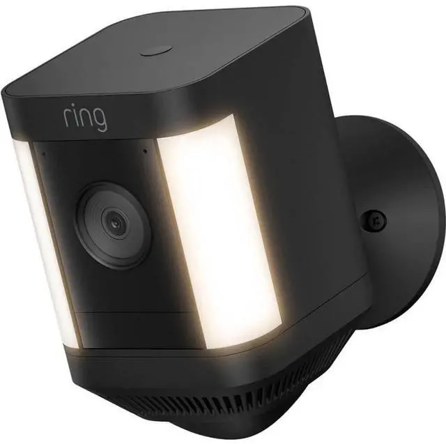 Alt view image 2 of 11 - Ring Spotlight Cam Plus Outdoor/Indoor Wireless Surveillance Camera - Black