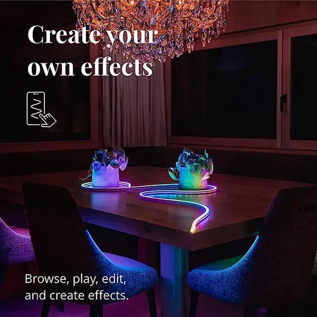 Alt view image 4 of 4 - Twinkly Flex 6.5 Ft Light Strip with App Control