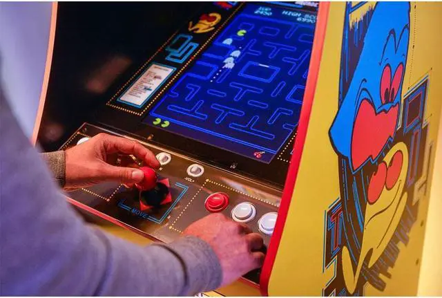 Alt view image 5 of 11 - Arcade1up Bandai Namco Pac-Man Deluxe Arcade Cabinet