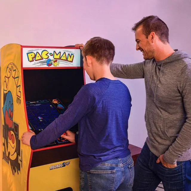 Alt view image 4 of 11 - Arcade1up Bandai Namco Pac-Man Deluxe Arcade Cabinet