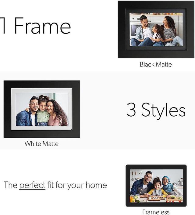 Alt view image 4 of 7 - Simply Smart Home 8 inch Photoshare WiFi Digital Picture Frame - Factory Refurbished - Black