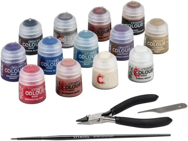 Alt view image 2 of 6 - Games Workshop Warhammer 40K Paints + Tools Set