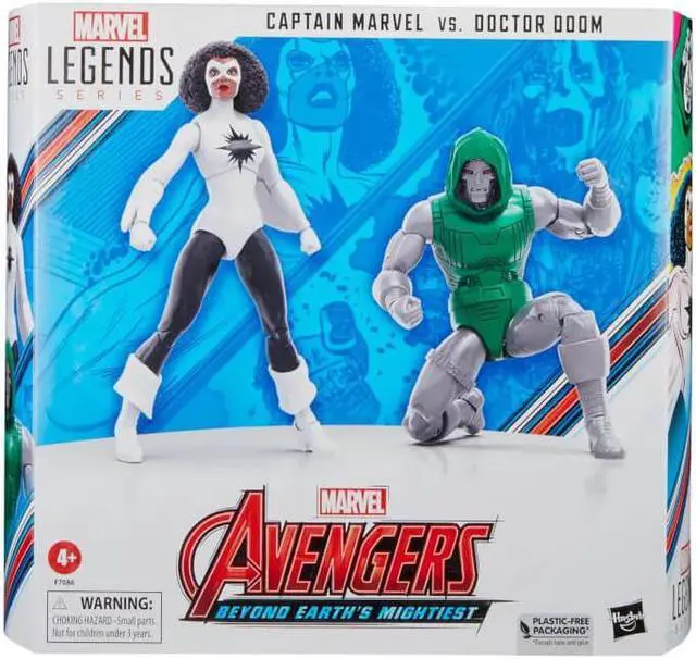 Alt view image 2 of 7 - Hasbro 6 inch Marvel Legends Series Captain Marvel vs. Doctor Doom Action Figures