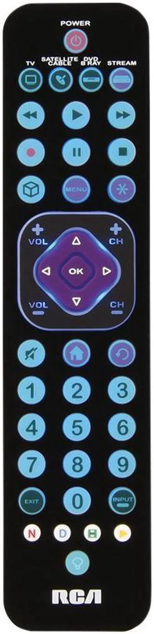 Main image of RCA Universal Remote Control Rechargeable - Black