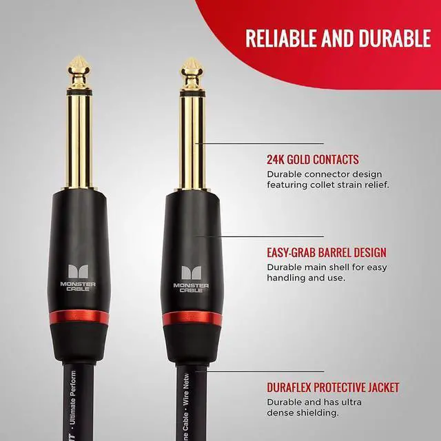 Alt view image 2 of 6 - Monster 21 Ft. Prolink Bass Instrument Cable - Straight to Straight