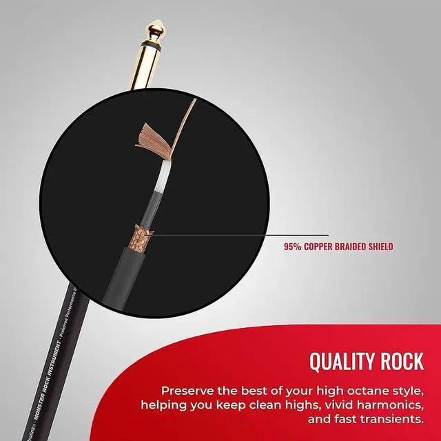 Alt view image 3 of 7 - Monster 3 Ft Prolink Rock Instrument Cable - Straight to Straight
