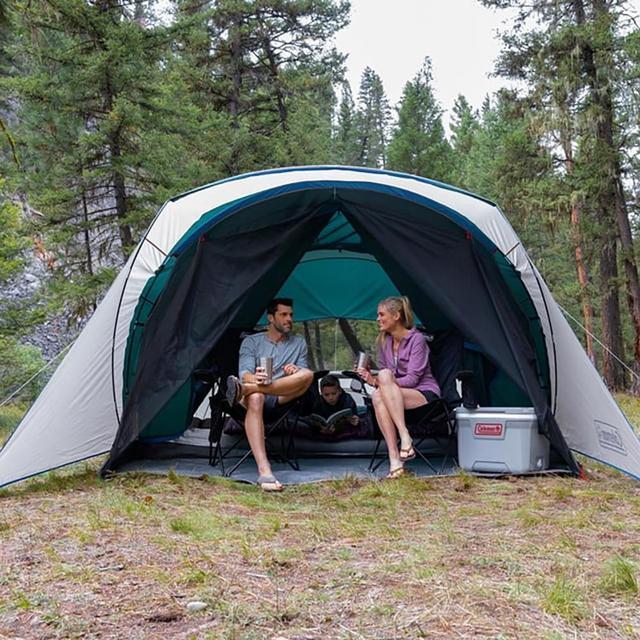 Alt view image 4 of 5 - Coleman 6-Person Cabin Tent with Screened Porch - Evergreen