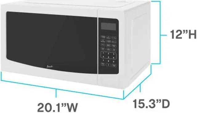 Alt view image 2 of 2 - Avanti 1.1 Cu. Ft. White Countertop Microwave