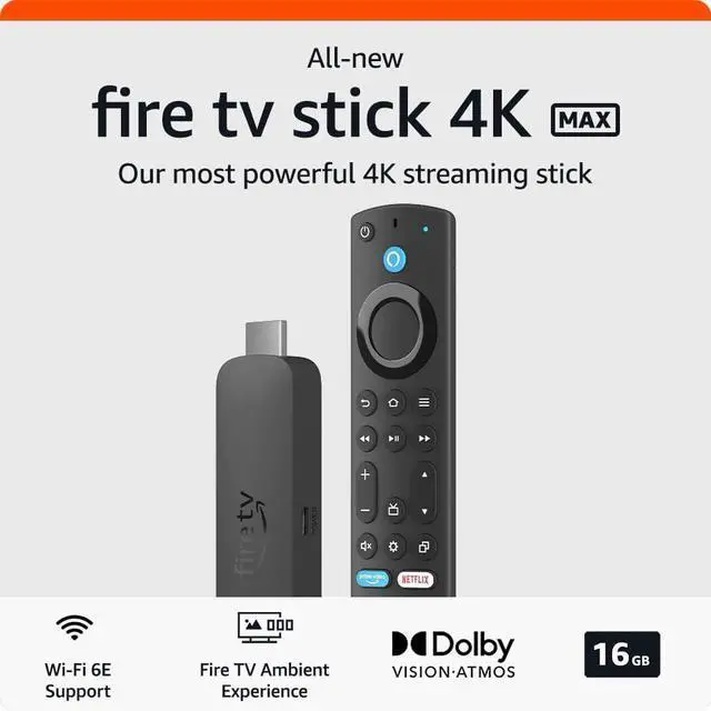 Alt view image 2 of 6 - Amazon Fire TV Stick 4K Max streaming device - Supports Wi-Fi 6E, free & live TV without cable or satellite B0BP9SNVH9