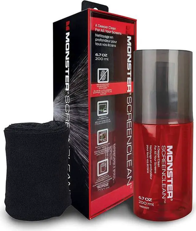 Main image of Monster 6.7 oz. Spray Electronic Device Screen Cleaner Kit with Microfiber Cloth