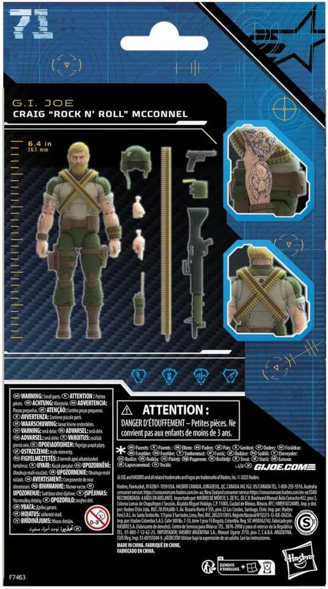 Hasbro 6 inch G.I. Joe Classified Series Craig Rock N Roll McConnel 71 ...