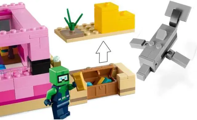 Alt view image 5 of 7 - LEGO Minecraft The Axolotl House
