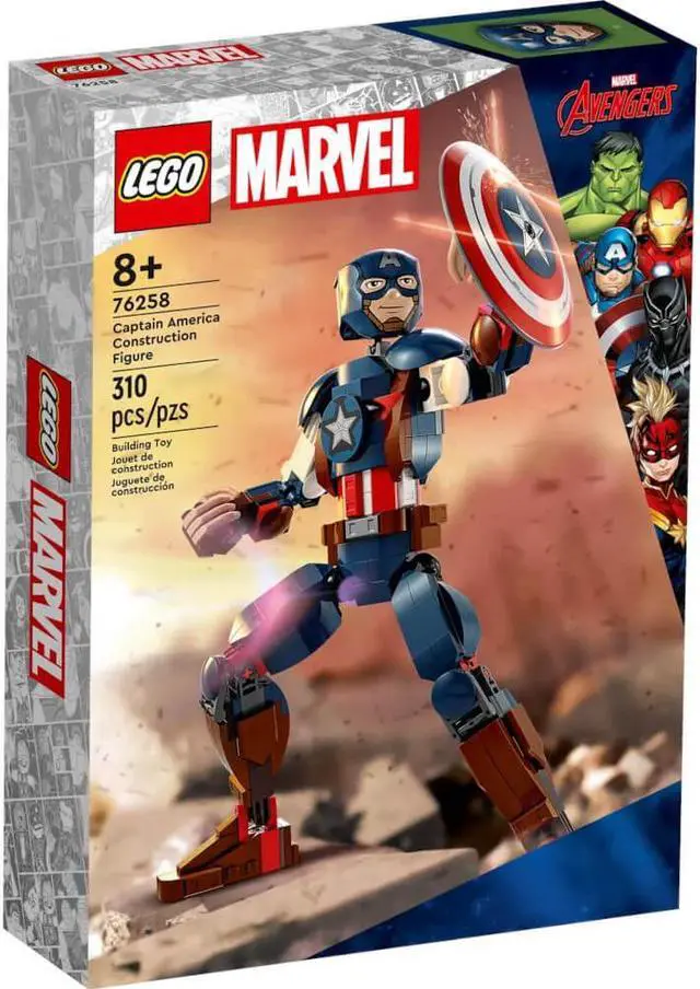 Alt view image 2 of 6 - LEGO Marvel Captain America Construction Figure