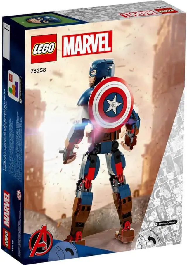 Alt view image 4 of 6 - LEGO Marvel Captain America Construction Figure
