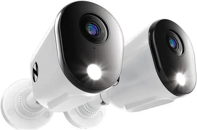 Main image of Night Owl Wired 2K Deterrence Cameras with 2-Way Audio - 2 Pack