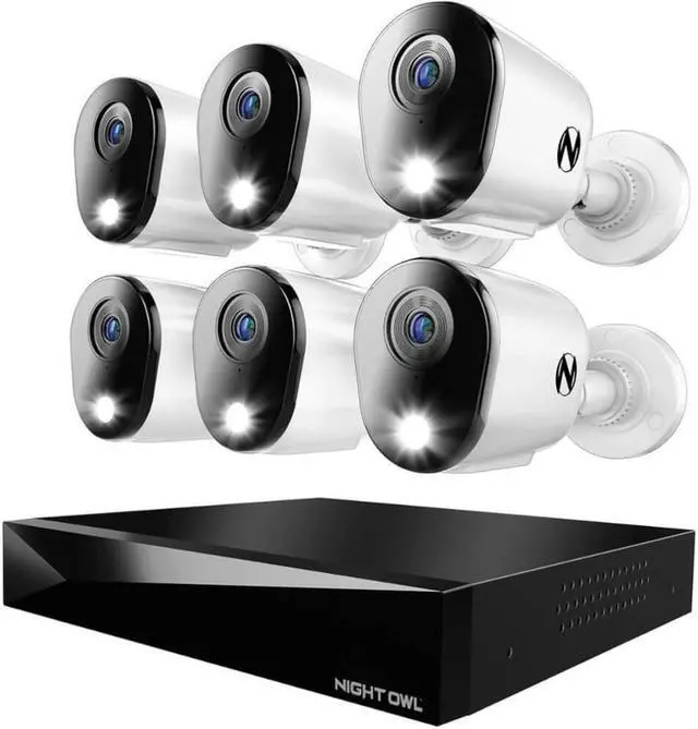 Main image of Night Owl 12 Channel 2160p Security System with 2TB DVR - White