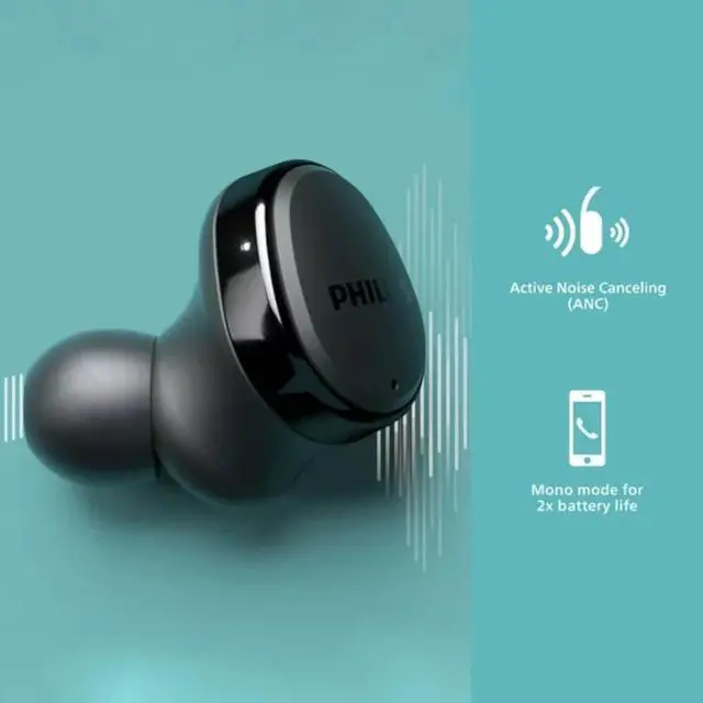 Alt view image 4 of 7 - Philips True Wireless In-Ear Headphones - Black