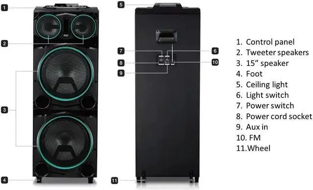 Alt view image 3 of 10 - Supersonic IQ Sound Party Speaker