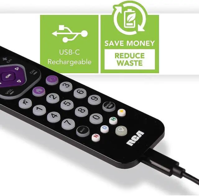 Alt view image 3 of 5 - RCA Universal Remote Control Rechargeable - Black