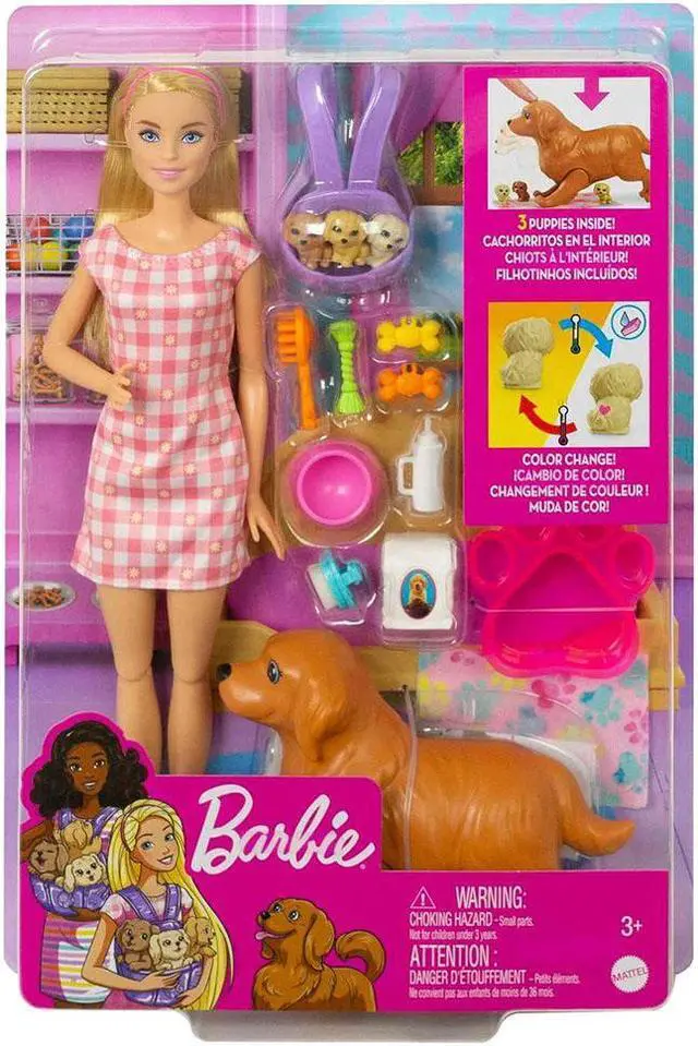 Alt view image 2 of 5 - Mattel Barbie Doll Newborn Pups Playset