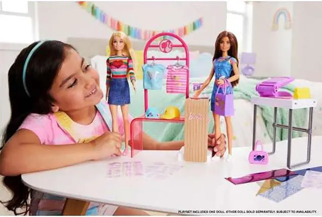 Alt view image 6 of 6 - Mattel Barbie Make & Sell Boutique Playset With Brunette Doll
