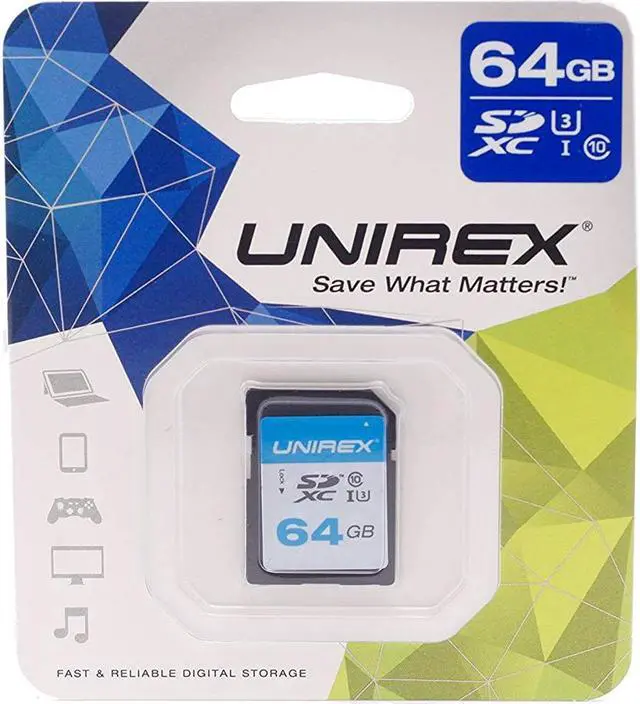 Main image of Unirex Full Size SD Card 64GB
