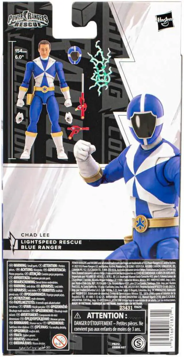 Alt view image 6 of 6 - Hasbro 6 inch Power Rangers Lightning Collection Lightspeed Rescue Blue Ranger Action Figure