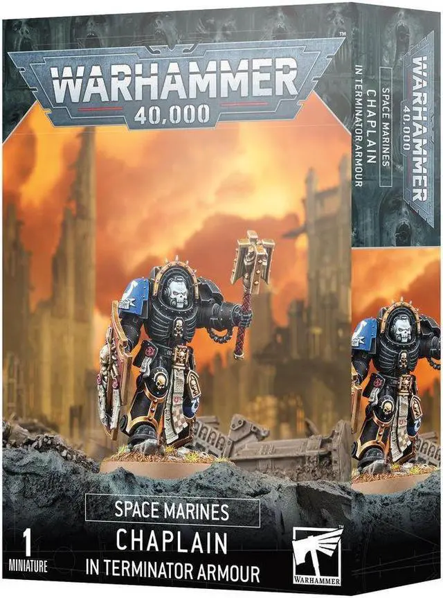 Alt view image 4 of 4 - Games Workshop Warhammer 40K: Chaplain In Terminator Armour