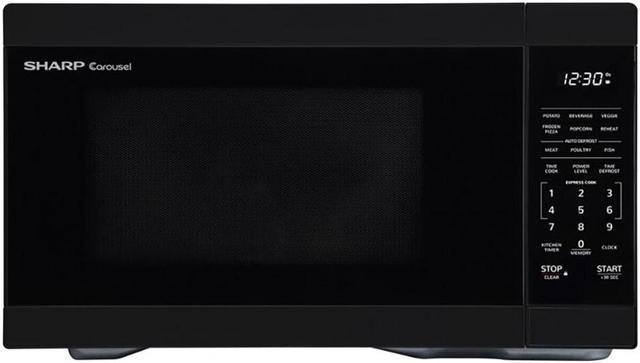 Sharp 1.1 Cu. ft. Black Countertop Microwave Oven